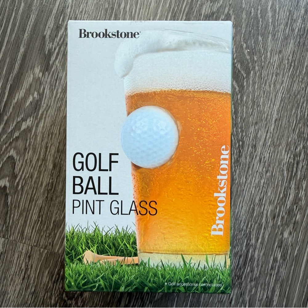 Brookstone Golf Ball Pint Glass